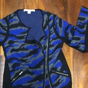 DVF moto sweater